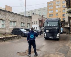 Lorry arriving in Minsk